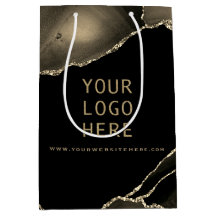 Elegante Preto Dourado Age Seu Logotipo Aqui, Gif 