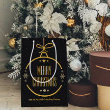 Elegante Saco de Presente de Natal Personalizado E