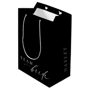 Sacola Para Presentes Média Ellesmere Black Minimalista Bolsa de Noiva para a