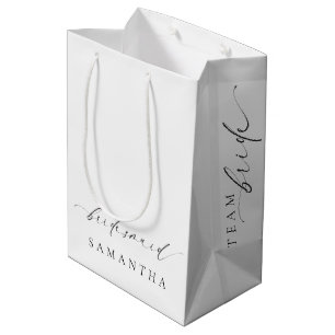 Sacola Para Presentes Média Ellesmere Casamento Minimalista Damas de Honra