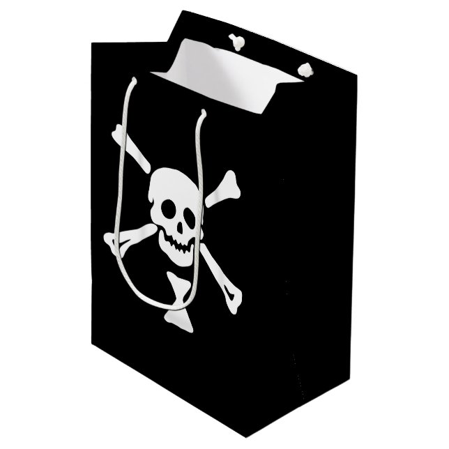 Sacola Para Presentes Média Emanuel Wynne Pirate Flag Jolly Roger (Frente inclinada)
