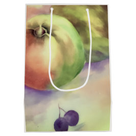 Sacola Para Presentes Média Embraiagem De Uvas De Maçã - Colheita De Frutas