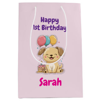 Sacola Para Presentes Média Embrulho de Presente Personalizado Feliz Aniversár