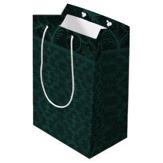 Sacola Para Presentes Média Emerald Damask