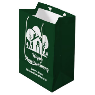 Sacola Para Presentes Média Empresa de Imóveis Verde Feliz Aquecimento