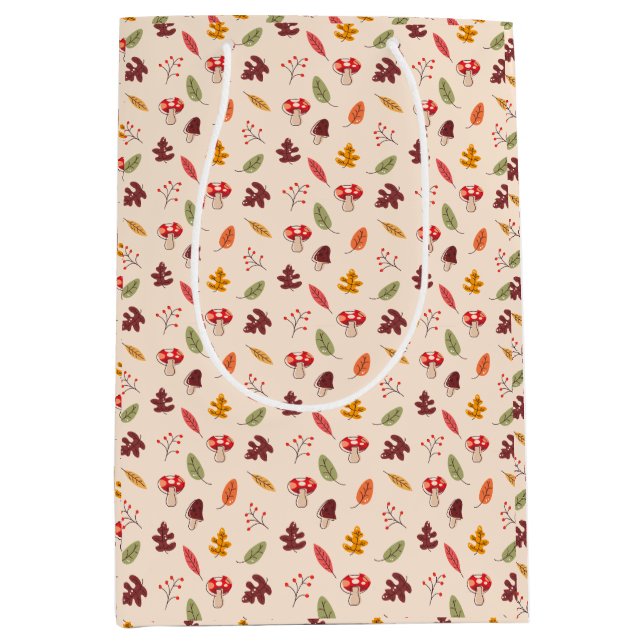 Sacola Para Presentes Média Enchanted Autumn Forest (Frente)
