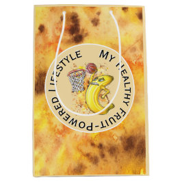 Sacola Para Presentes Média Energetic Banana Slam Dunk Diversão 🍌 🏀