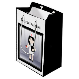 Sacola Para Presentes Média Enfermeira Bonita 3 Saco de Presente Med