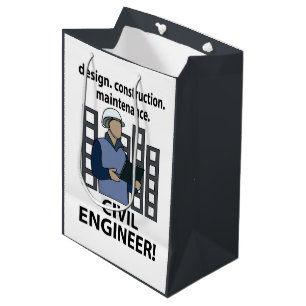 Sacola Para Presentes Média Engenheiro Civil de Design Engenheiro