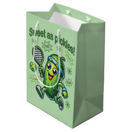 Sacola Para Presentes Média Engraçado doce como picles