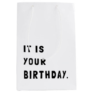 Sacola Para Presentes Média Engraçado É Seu Aniversário