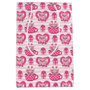 Sacola Para Presentes Média Engraçado Pig Love Pun