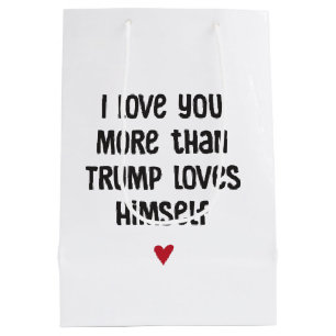 Sacola Para Presentes Média Engraçado Trump Adoro Saco de Presente Político