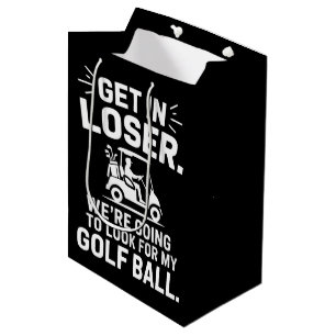 Sacola Para Presentes Média Entre Perdedor Carrinho de Golfe Procure Minha Bol