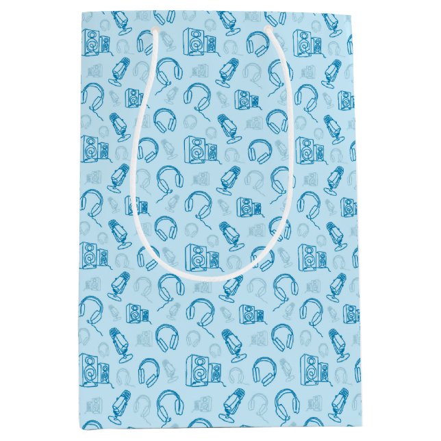 Sacola Para Presentes Média Equipamento áudio monolina (Frente)