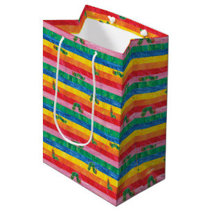 Sacola Para Presentes Média Eric Carle   Padrões de distribuição do arco-íris 