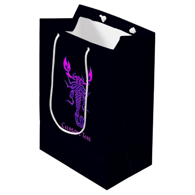 Sacola Para Presentes Média Escorpião Celta Roxo (Frente inclinada)