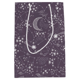 Sacola Para Presentes Média Escrito na constelação de estrelas