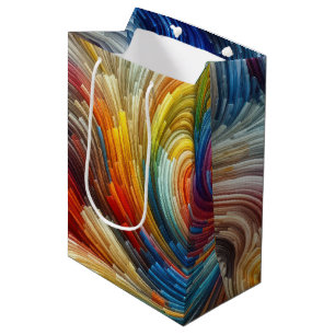 Sacola Para Presentes Média Espectro de oscilação de Abstrato de Contemporâneo