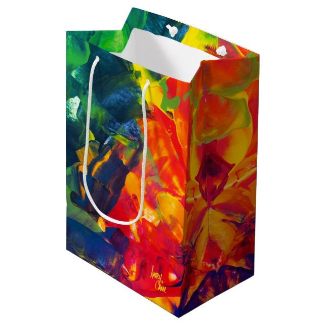 Sacola Para Presentes Média Espiral Psicodélico SPWW (Frente inclinada)