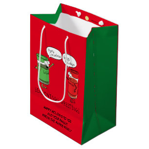 Sacola Para Presentes Média Espíritos engraçados de Cozinhar de Cartoon de N