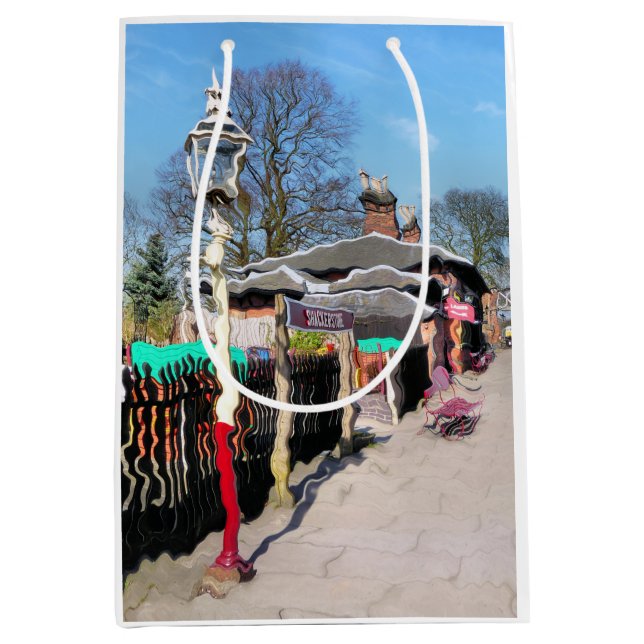 SACOLA PARA PRESENTES MÉDIA ESTAÇÃO DE COMBOIO ANTIGO (Frente)