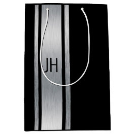 Sacola Para Presentes Média Este solteirão nobre homem preto e branco 