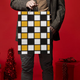 Sacola Para Presentes Média Estilo de Conselho do Xadrez