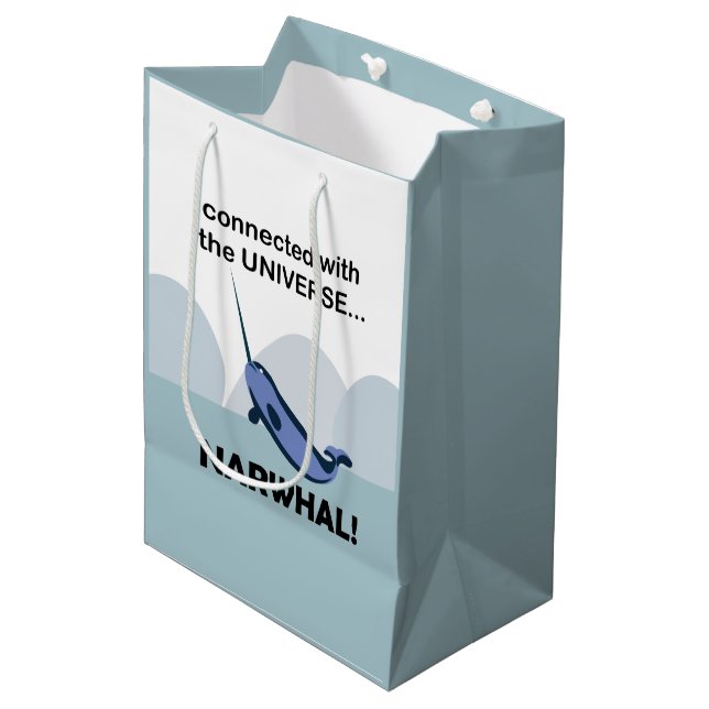 Sacola Para Presentes Média Estreita Ligada Ao Estreito Universo (Frente inclinada)