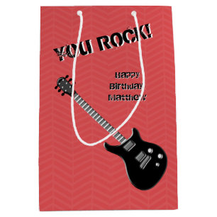 Sacola Para Presentes Média Estrela de Guitarra