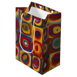 Sacola Para Presentes Média Estudo de Cor de Kandinsky Quadrados Quadrados Col