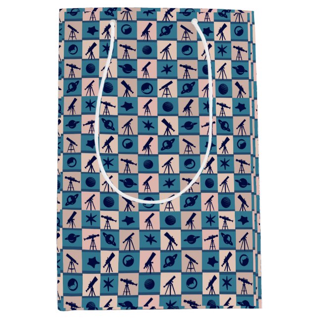 Sacola Para Presentes Média Etiqueta de presentes do telescópio (Frente)