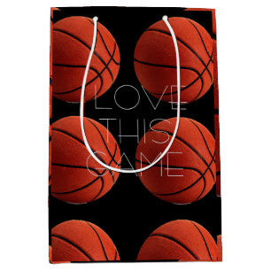 Sacola Para Presentes Média Eu Adoro Aproximação De Basquete