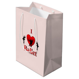 Sacola Para Presentes Média Eu Adoro Ballet