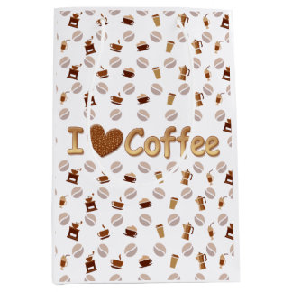Sacola Para Presentes Média Eu adoro café