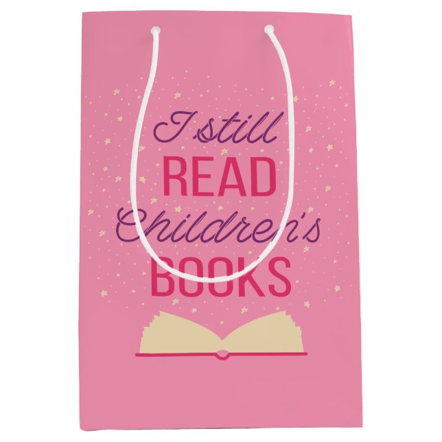 Sacola Para Presentes Média Eu ainda leio livros infantis III (Frente)