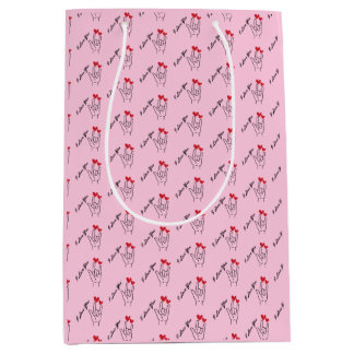 Sacola Para Presentes Média Eu Amo-Te A Assinar A Língua - A Consciência Defic