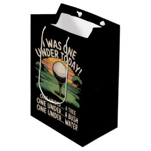 Sacola Para Presentes Média Eu Estava Um Abaixo Hoje Amante de Golfe Golfista