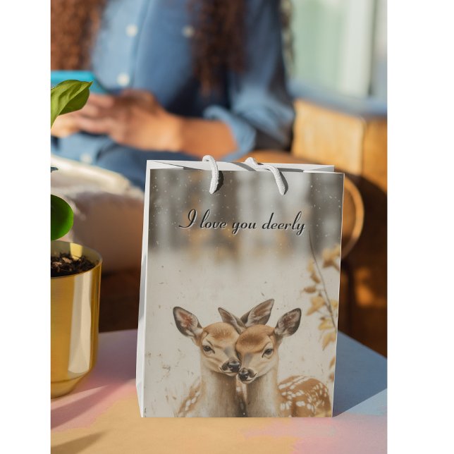 Sacola Para Presentes Média Eu te amo muito (Criador carregado)