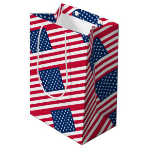 Sacola Para Presentes Média EUA Flag Gift Bag Estados Unidos da América