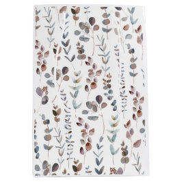 Sacola Para Presentes Média Eucalyptus Watercolor