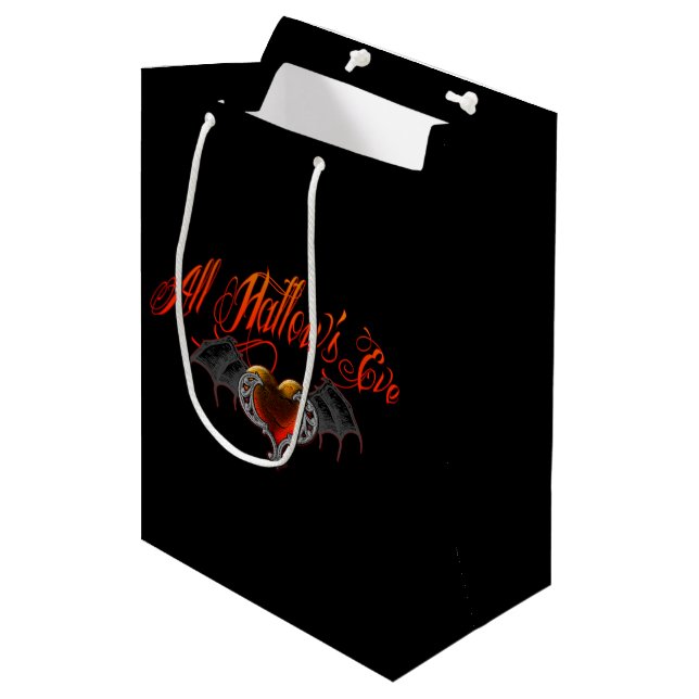 Sacola Para Presentes Média Eve de Todos os Hallow (Frente inclinada)