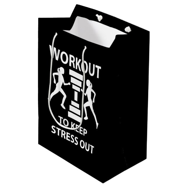 Sacola Para Presentes Média Exercício de Treinamento Físico (Frente inclinada)
