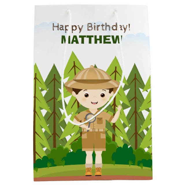 Sacola Para Presentes Média Explorador Pequeno (Frente)