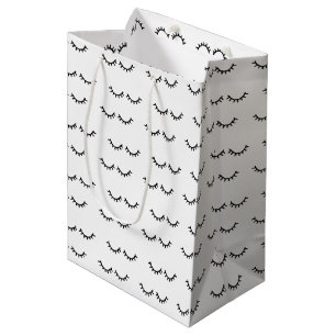 Sacola Para Presentes Média Eyelashes Pretos