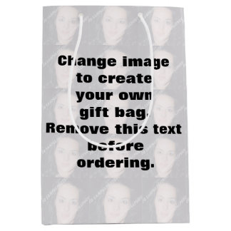 Sacola Para Presentes Média Faça sua própria foto personalizada