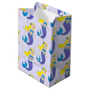 Sacola Para Presentes Média Faça uma Festa de aniversário de Splash Nadando Se