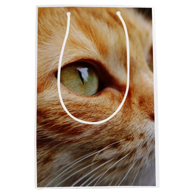 Sacola Para Presentes Média Face determinada de um gengibre (Frente)