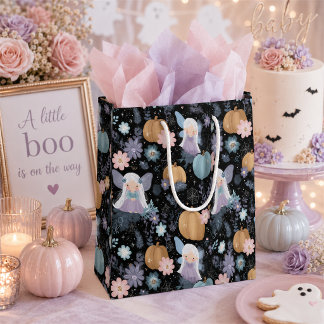 Sacola Para Presentes Média Fada Abóbora Little Boo Chá de Bebê Halloween