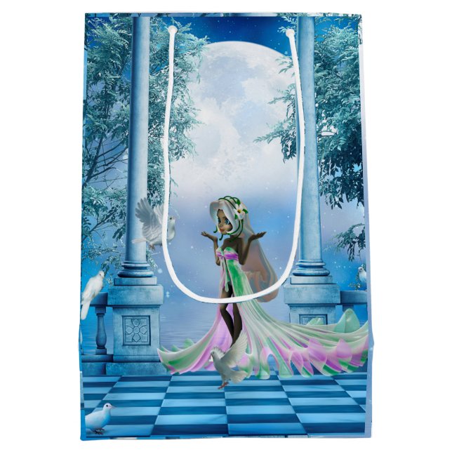 Sacola Para Presentes Média Fada linda (Verso)